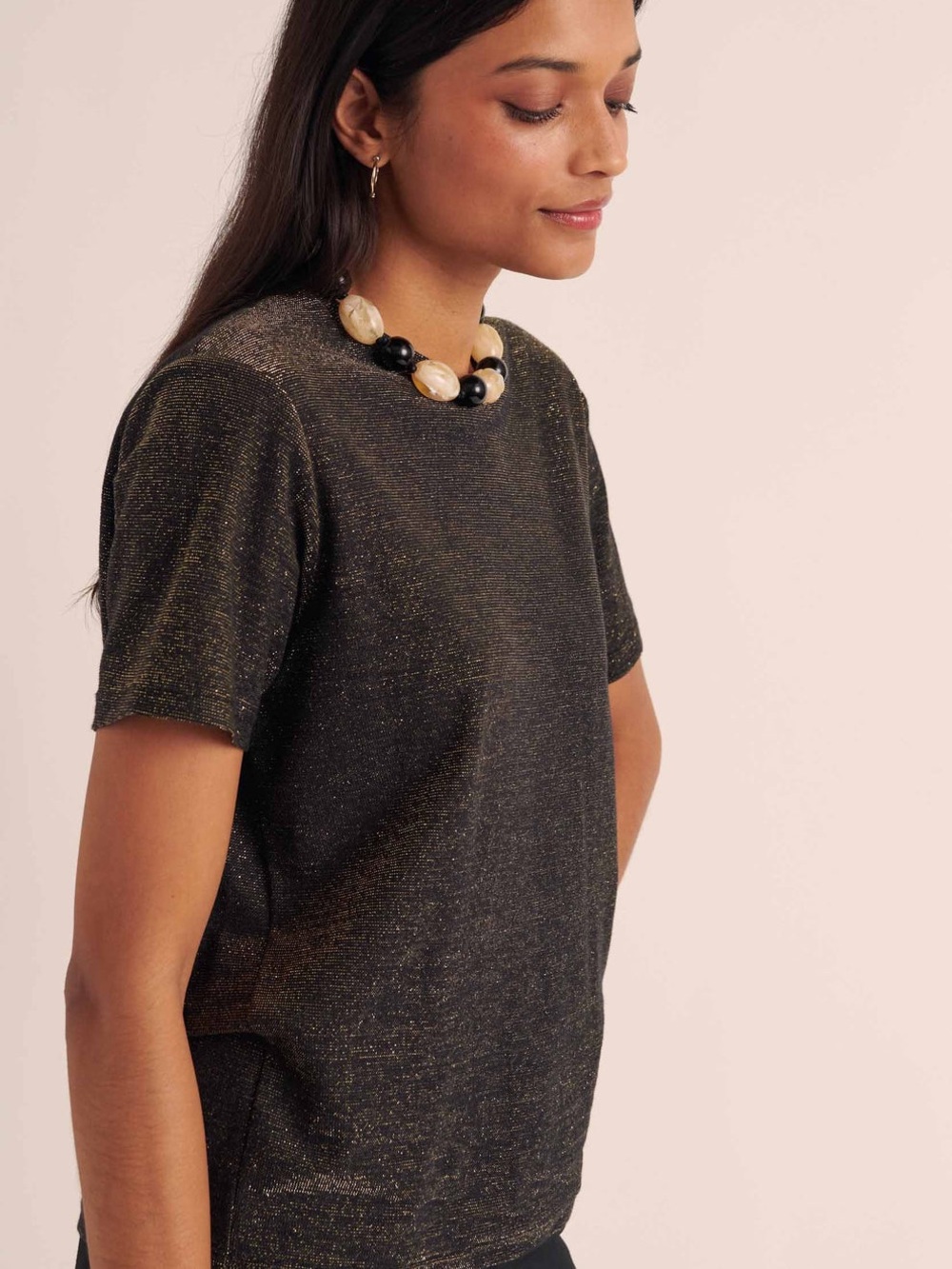 BALZAC Paris Bree Iridescent Black T shirt